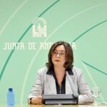 La consejera de Educación, Mar Moreno, durante una rueda de prensa
