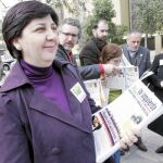 La concejal de Participación Ciudadana, Josefa Medrano, durante un acto de IU