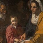 "La educación de la Virgen", atribuido a Velázquez y conservado en los almacenes del museo de la Universidad de Yale