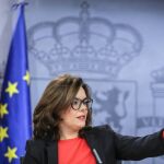 La vicepresidenta del Gobierno, Soraya Sáenz de Santamaría