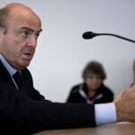 El ministro de Economía de España, Luis de Guindos en la reunión anuales del FMI y BM en Lima