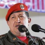 El presidente venezolano, Chávez, durante su alocución al Ejército