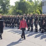 Robles y el teniente general Alcañiz pasan revista a las tropas