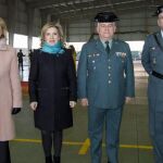 La subdelegada en Ávila, María Ángeles Ortega; la delegada del Gobierno en Castilla y León, María José Salgueiro; el general de brigada, jefe de la 12 Zona de la Guardia Civi, Francisco Javier Sualdea; y el teniente coronel, Miguel Ángel Balbás