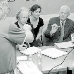 Los eurodiputados durante una visita en San Miguel de las Salinas