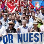 El ex presidente socialista de Castilla-La Mancha, José María Barreda, encabezó una manifestación en 2009