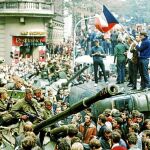 Las imágenes muestran los escenarios de la Primavera de Praga entonces y hace 50 años