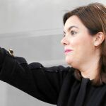 Soraya Sáenz de Santamaría, en la rueda de prensa tras la aprobación del real decreto