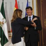 Susana Díaz y Juan Marín, en una reunión en el Palacio de San Telmo