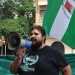 Óscar Reina Gómez, conocido como «El Pancetas», lider del Sindicato Andaluz de Trabajadores / Twitter