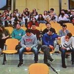 Abogados, familiares, amigos y simpatizantes de los presuntos causantes de la agresión a los guardias civiles / Foto: C. Pastrano
