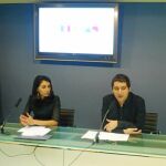 Yolanda Martínez y Pedro Alberto Cruz, ayer en la presentación de Adicrea