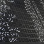 Paneles informativos de la Bolsa de Madrid