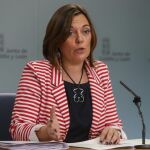 La portavoz de la Junta y consejera de Agricultura y Ganadería, Milagros Marcos, da cuenta de los acuerdos aprobados en el Consejo de Gobierno
