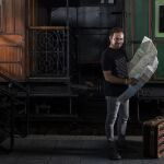 Javier Sierra, en el Museo del Ferrocarril / Foto de Gonzalo Pérez