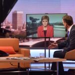 Nicola Sturgeon, durante una entrevista con la BBC