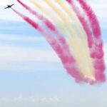 La patrulla Águila pintó en el cielo la bandera nacional