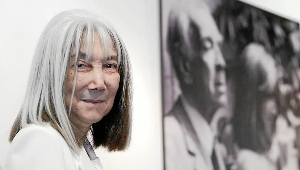 María Kodama, ayer, en la presentación de la exposición