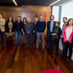 Los secretarios de CCOO y UGT, junto con los portavoces de todos los grupos políticos de las Cortes de Castilla y León, presentan el manifiesto conjunto suscrito con motivo de la celebración del Día Europeo por la Igualdad Salarial