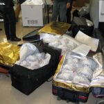 Imagen de las bolsas en las que iban ocultas las angulas