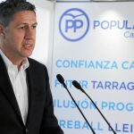 El coordinador general del PP catalán, Xavier García Albiol, ayer, en la sede del PP catalán