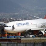 Un avión de Turkish Airlines en el aeropuerto de Casablanca (Marruecos)