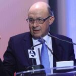 Cristóbal Montoro, durante su intervención en clausura de la cumbre anual del American Business Council, hoy en la Casa de América.