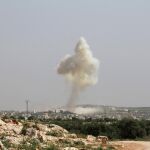 Imagen de un ataque ayer en la frontera con Turquía