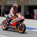 Marc Marquez del equipo Repsol Honda MotoGP, en la sesión de hoy