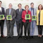 De izquierda a derecha, Silvio González, Diana Noman, Arkaitz Carracedo, Héctor Escobar Morreale, José Creuheras, Marisol Soengas, David Sancho, Carmen Vela, Josep Alfonso y Bartolomé Beltrán
