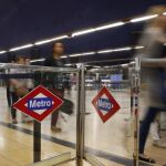 Aspecto que presentaba esta mañana la estación de Metro de Chamartín.