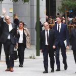 Los exconsellers a su llegada a la Audiencia Nacional el 2 de noviembre