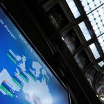 Panel que muestra la evolución de la prima de riesgo española