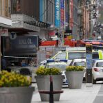 El camión tras los atropellos