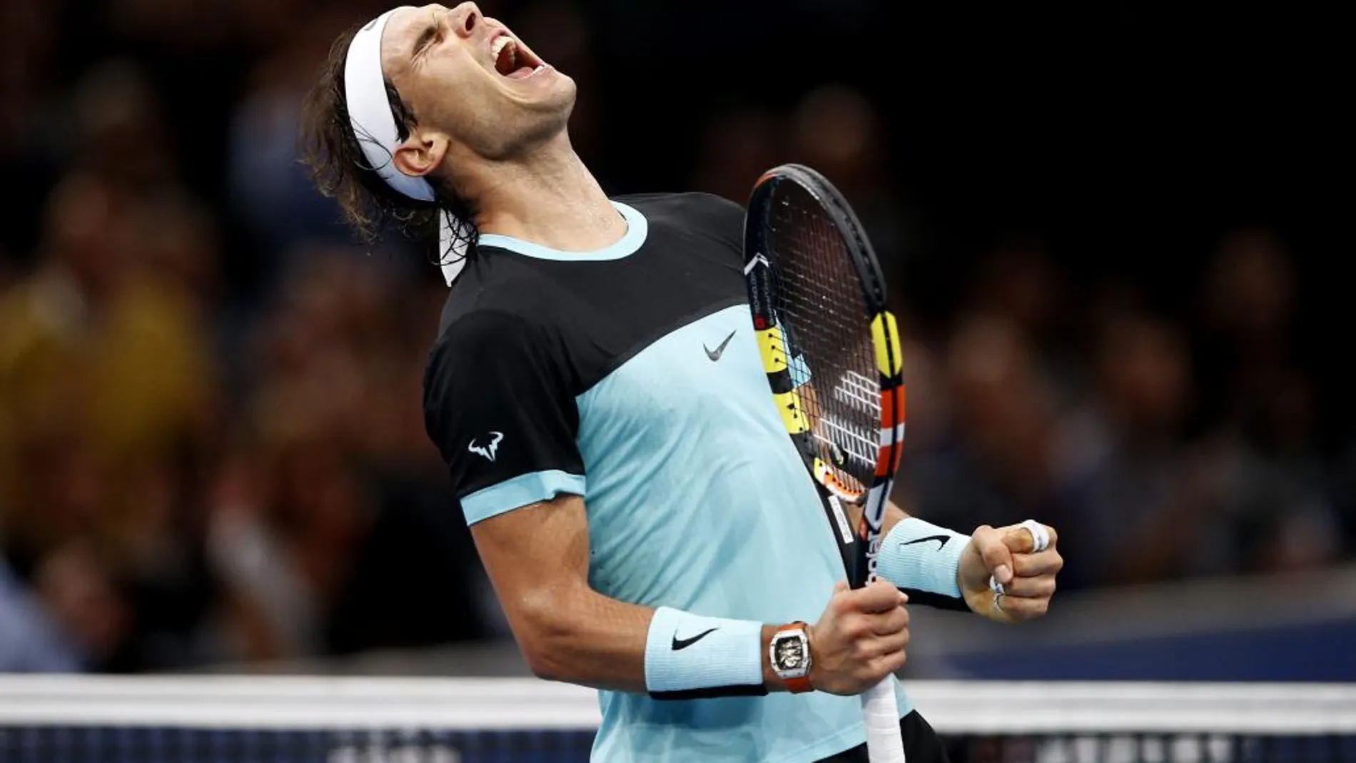 Rafael Nadal gesticula ante el sudafricano Kevin Anderson