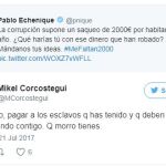 Masivo «zasca» a Echenique en Twitter por acusar de corrupción al PP