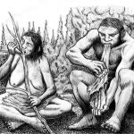 Recreación de dos neandertales realizada por el CSIC