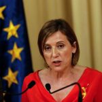 Carmen Forcadell durante su comparecencia tras la aplicación del 155/Reuters