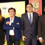 El presidente de la FRMP, Alfonso Polanco, junto a Jesús Julio Carnero, José Luis Vázquez, Jesús García, Aitana Hernando y Fernando Salgueiro