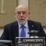 El fiscal general del Estado, José Manuel Maza, durante su comparecencia en el Congreso