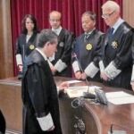 Josep Manuel abril, en su toma de posesión como magistrado de la Sala Civil y Penal del Tribunal Superior de Justicia de Cataluña