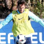 Çalhanoglu, durante un entrenamiento de Turquía