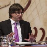 El presidente de la Generalitat de Cataluña, Carles Puigdemont