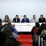 La gestora del PSOE durante la reunión del Comité Federal