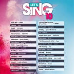 Let's Sing 10 desvela su catálogo de temas y artistas