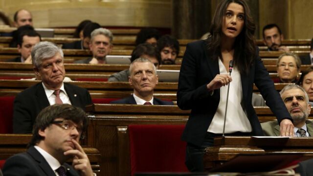 Inés Arrimadas en una imagen de archivo en el parlamento catalán.