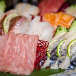 Diferentes variedades de sahimi de Enso Sushi