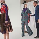 El diseñador en el "backstage"del desfile