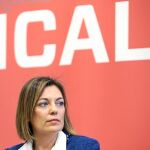 La portavoz y consejera, Milagros Marcos, durante su presencia en los Desayunos de Ical