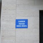 Calle profesor Manuel Broseta, homenaje al expolítico valenciano